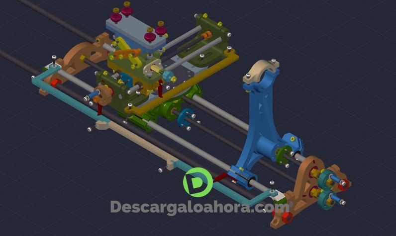 Este torno fue diseñado con AutoCAD y luego impreso en 3D.